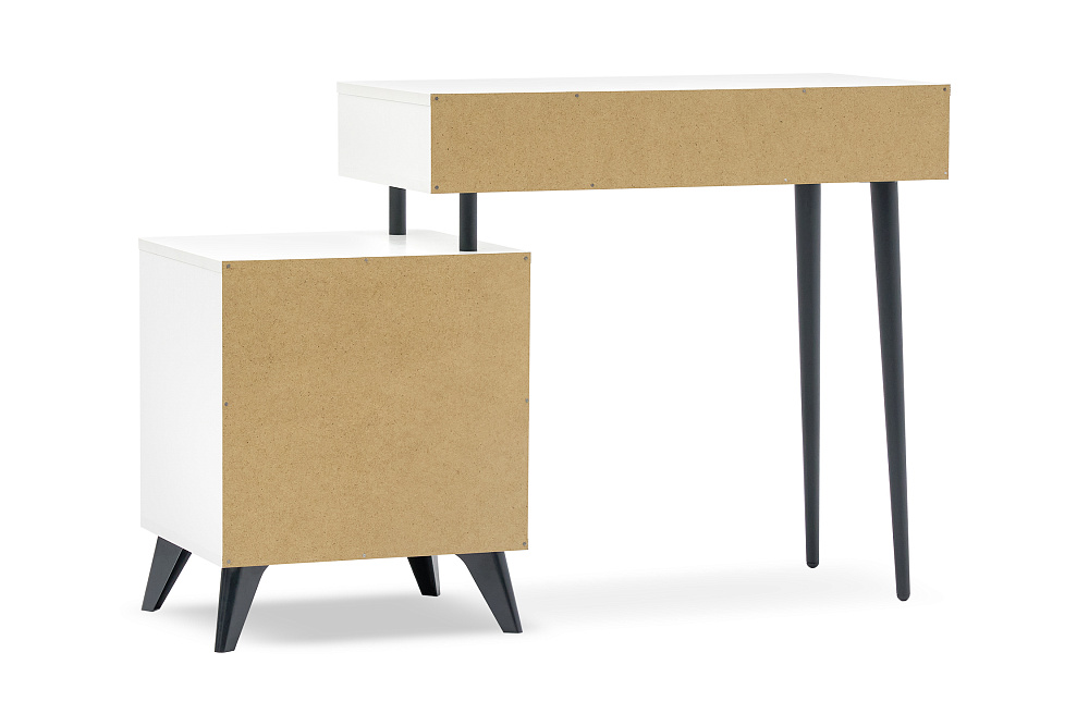 Туалетный столик Ева белое дерево / белый матовый