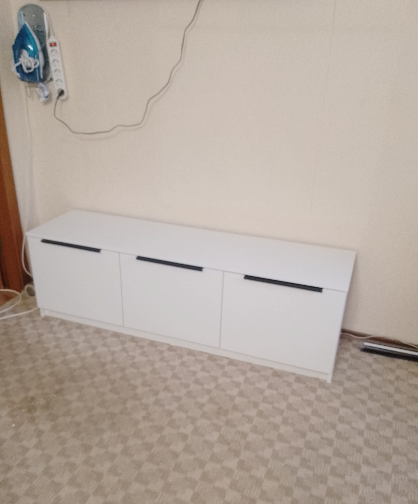 Тумба 3-х створчатая Тивина белый текстурный