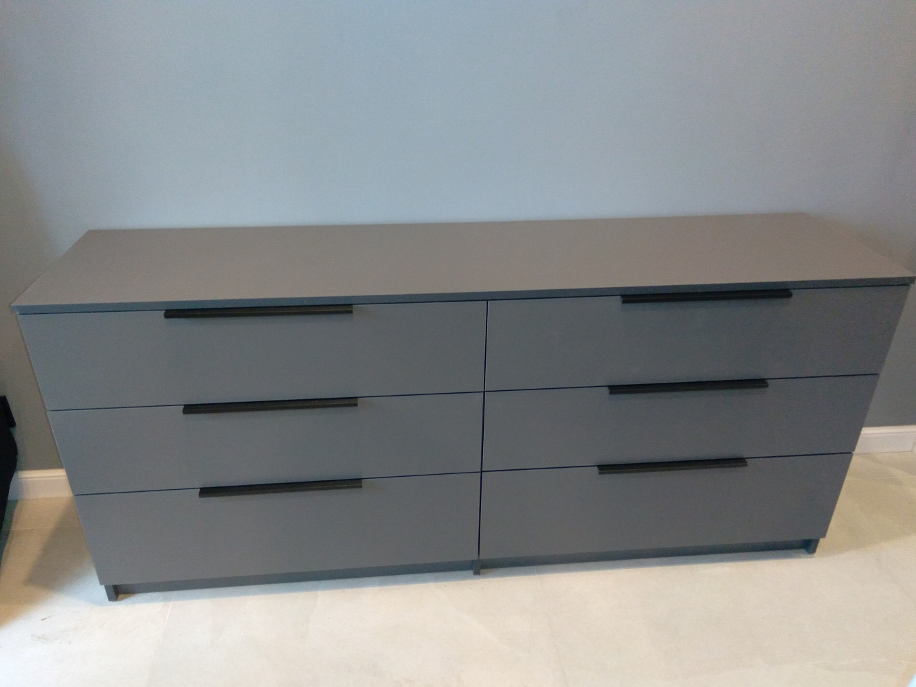 Комод с 6-ю ящиками Тивина белый текстурный