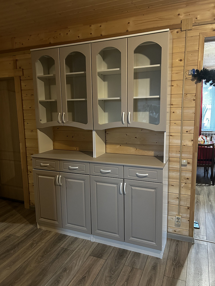 Буфет Констанция 2-х створчатый белый матовый / джинс