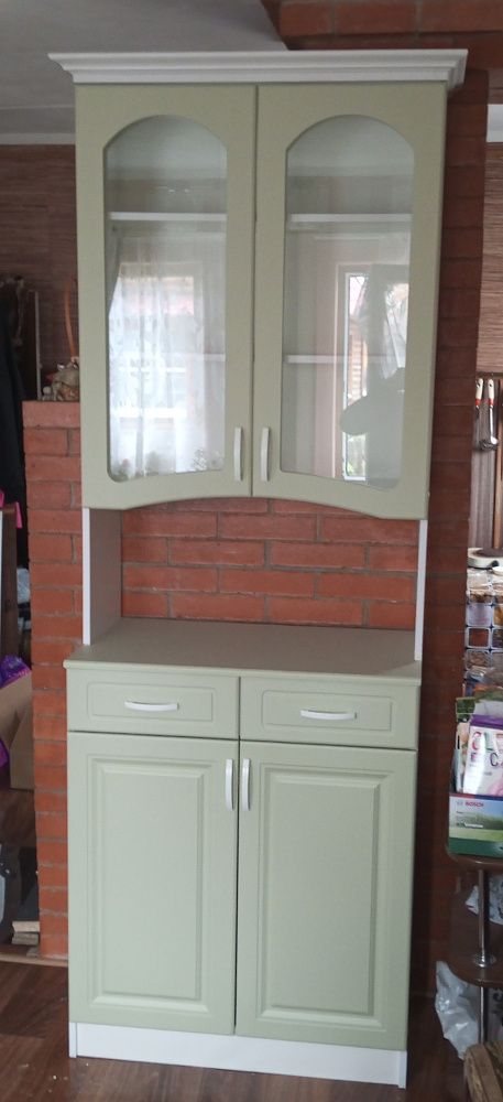 Буфет Констанция 2-х створчатый белый матовый / джинс