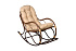 Кресло-качалка с подножкой какао / бежевый