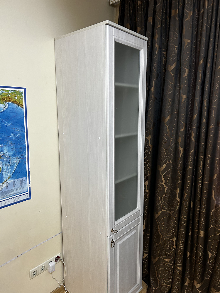 Пенал со стеклом Престиж-1 графит / графит структурный