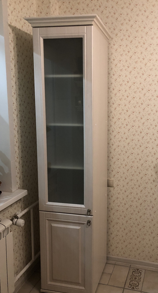 Пенал со стеклом Престиж-1 графит / графит структурный