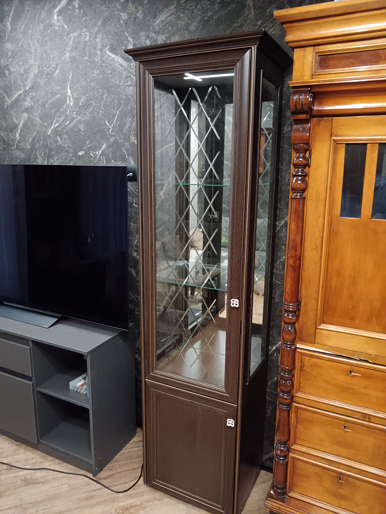 Пенал с витриной Парма венге