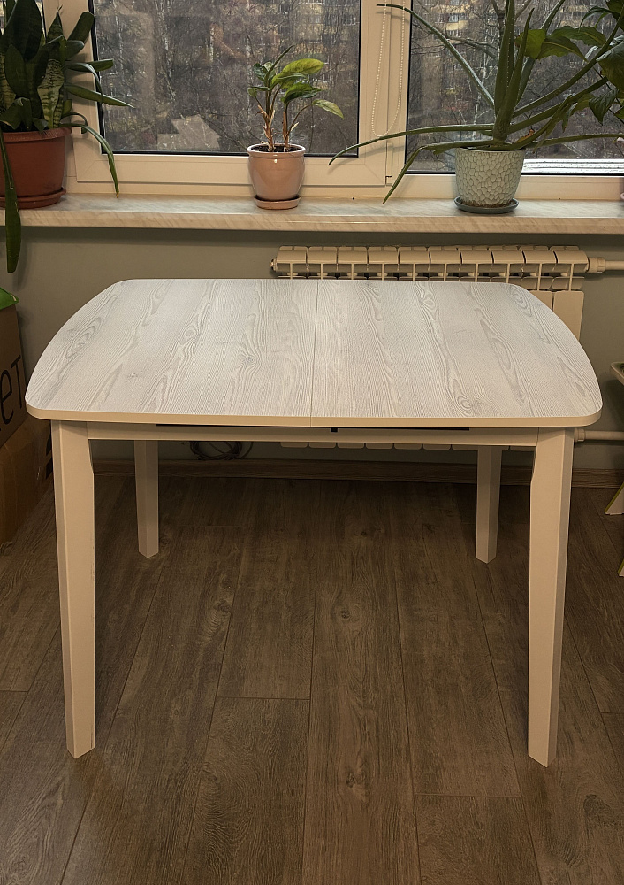 Стол обеденный раздвижной овальный дуб натуральный / дуб сонома