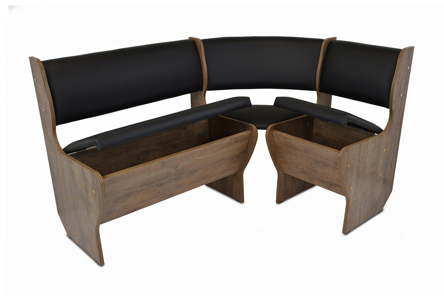 Кухонный уголок Аленка 5 дуб самдал / кожзам черный