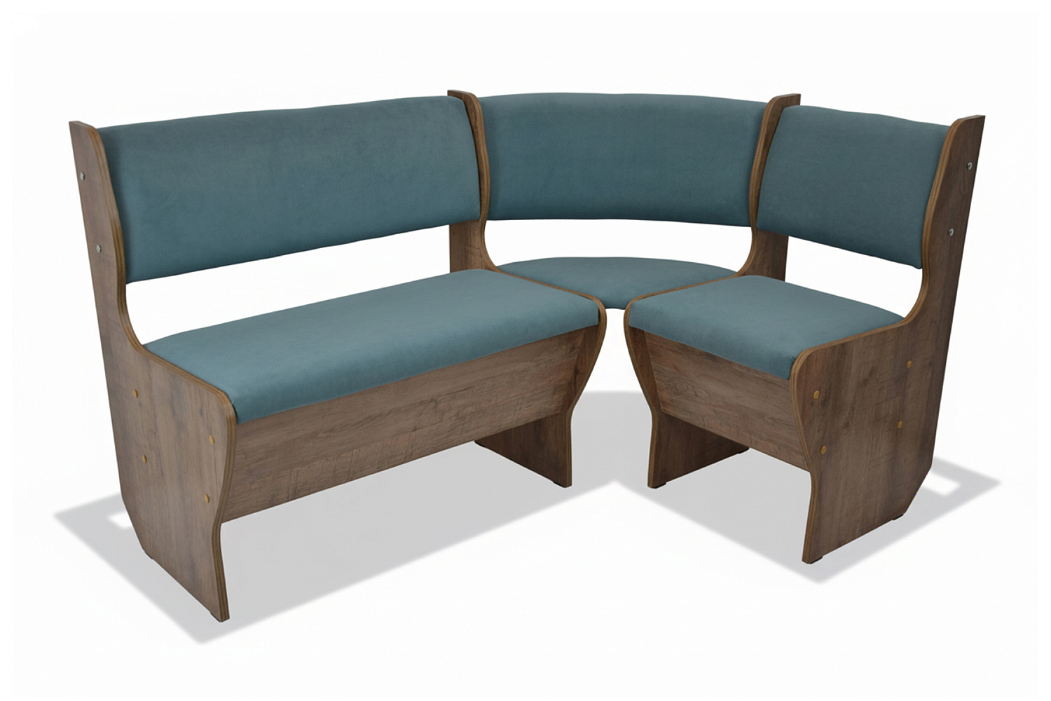 Кухонный уголок Аленка 5 дуб самдал / велюр бирюзовый