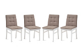 Стулья мягкие Н белые / серо-бежевые