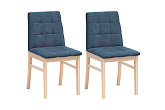 Стулья мягкие Н натуральный / серо-синие