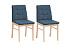 Стулья мягкие Н натуральный / серо-синие