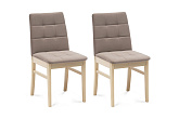 Стулья мягкие Н выбеленная береза / светло-коричневые
