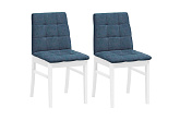 Стулья мягкие Н белые / серо-синие