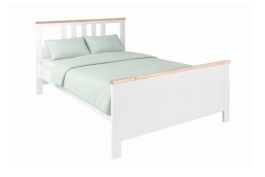 Кровать двухспальная Сага ясень / белая