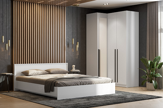 Модульная спальня Берген белое дерево