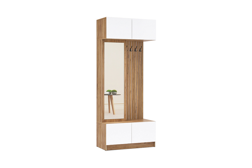Прихожая Теллин дуб крафт / белый глянец