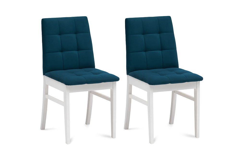 Стулья мягкие Н белые / синие