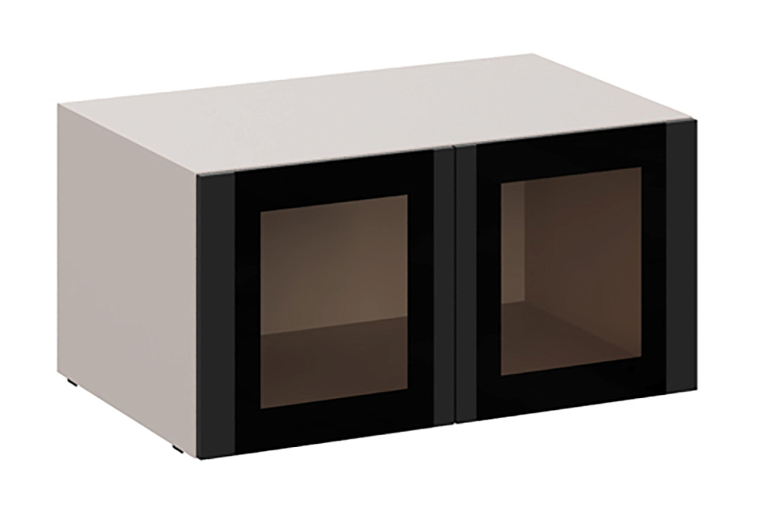 Комплект шкафов Берген №3 кашемир / софт черный