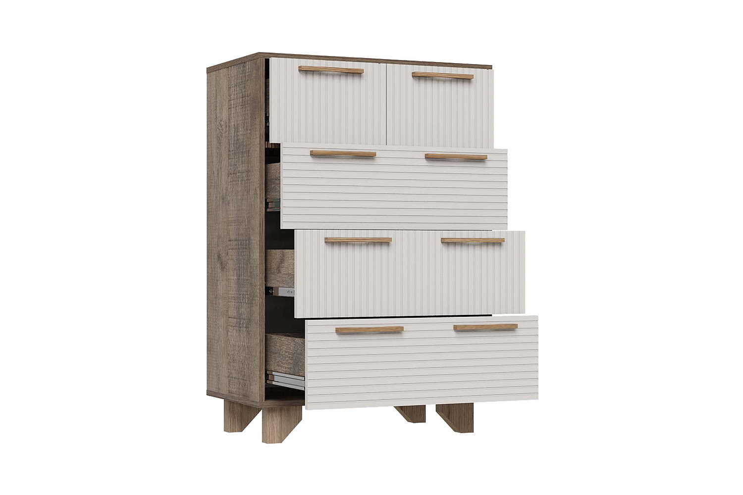 Комод Ньёрд 700.5 дуб самдал / белый софт матовый