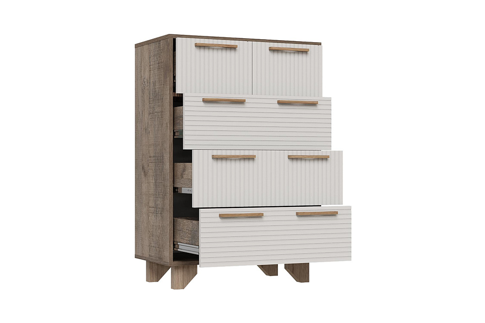 Комод Ньёрд 700.5 дуб самдал / белый софт матовый