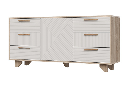 Комод Ньёрд Н 1500.7 дуб сонома / белый софт матовый