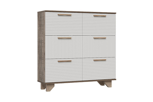 Обувница Ньёрд 1000.6 дуб самдал / белый софт матовый