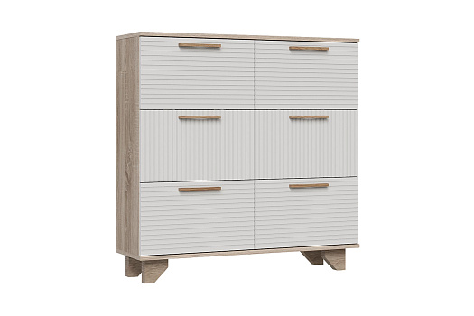 Обувница Ньёрд 1000.6 дуб сонома / белый софт матовый