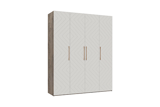 Шкаф Ньёрд 1800 дуб самдал / белый софт матовый