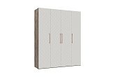 Шкаф Ньёрд 1800 дуб самдал / белый софт матовый