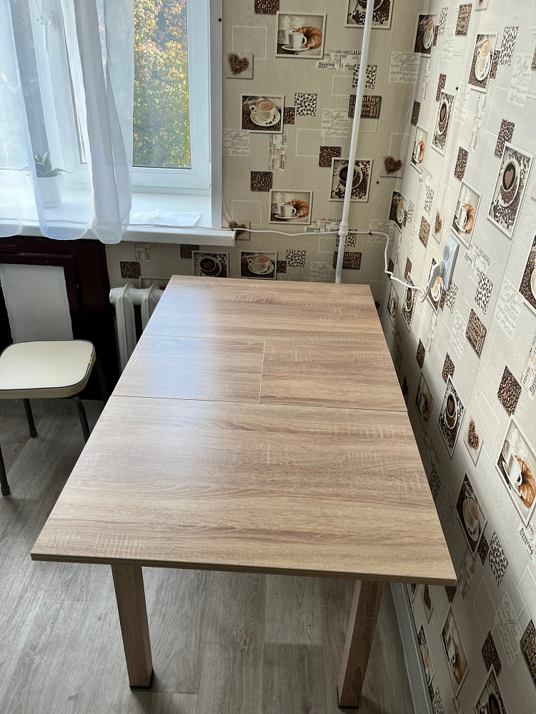 Стол обеденный раздвижной Классик белый / сосна белая