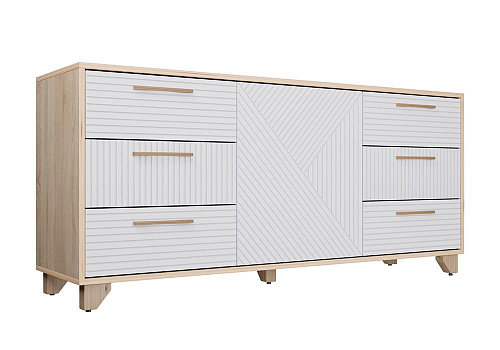 Комод Копенгаген дуб сонома / белый матовый