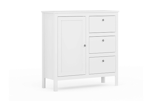 Тумба с 3-мя ящиками Ewa белая