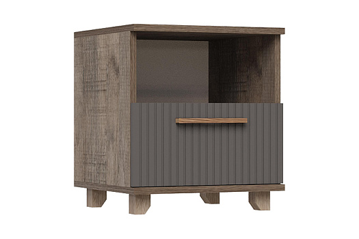 Тумба прикроватная Ньёрд с ящиком дуб самдал / черника