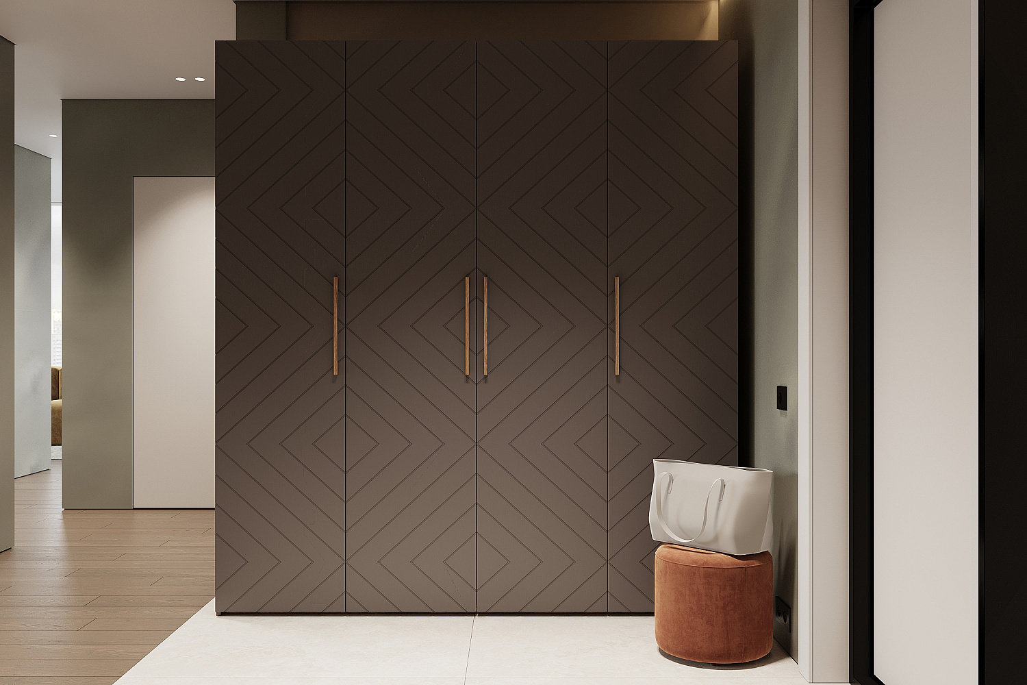 Шкаф Ньёрд 1800 дуб самдал / черника