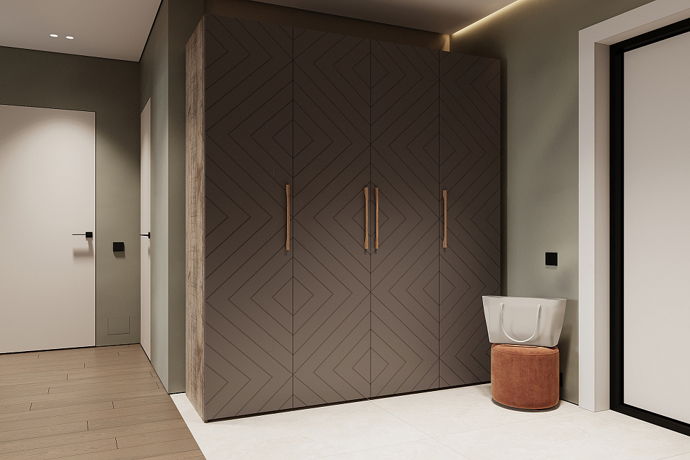 Шкаф Ньёрд 1800 дуб самдал / черника