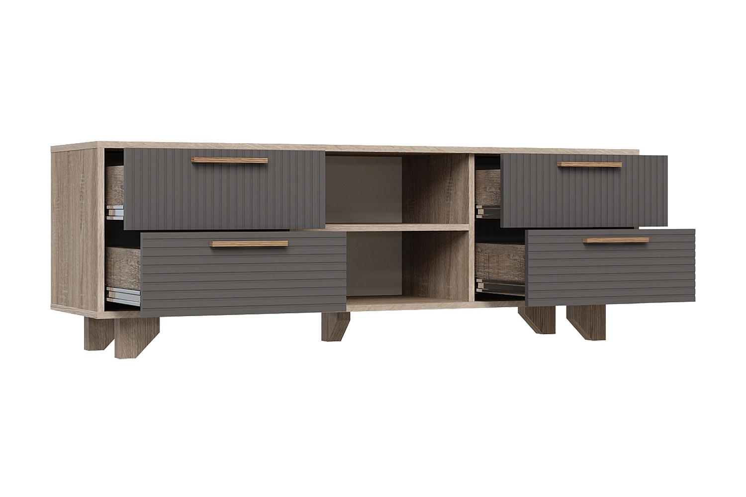 ТВ Тумба Ньёрд 1500.4 дуб сонома / черника