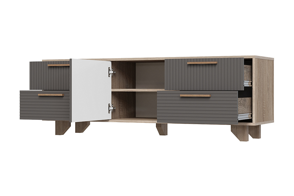 ТВ Тумба Ньёрд 1501.4 дуб сонома / черника