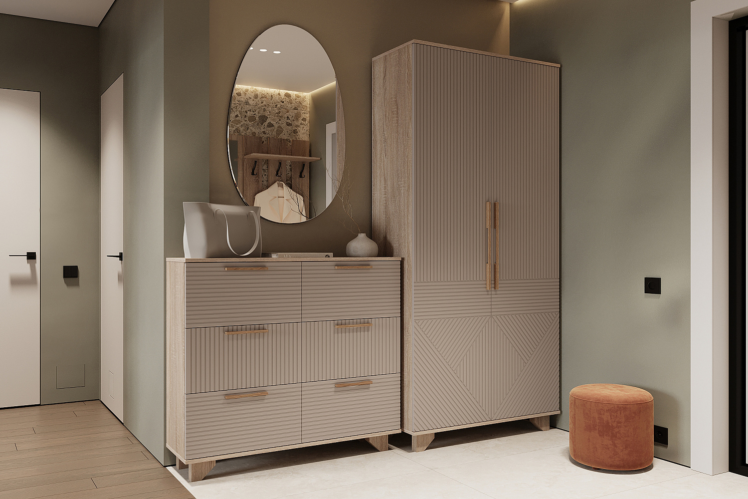 Обувница Ньёрд 1000.6 дуб сонома / ива пепельная