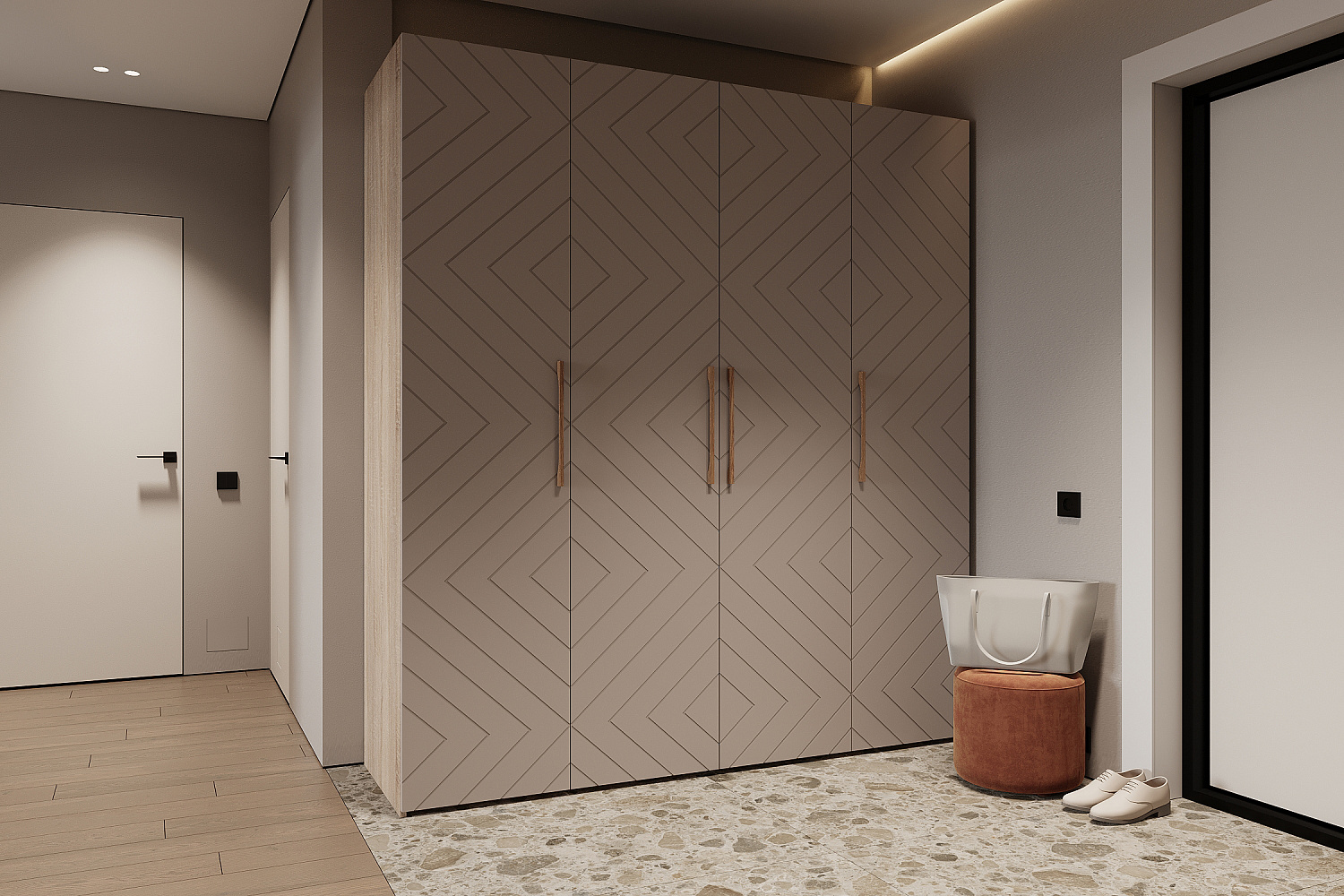 Шкаф Ньёрд 1800 дуб сонома / ива пепельная