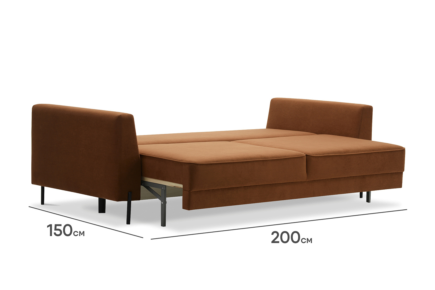 Диван еврокнижка Энгри терракотовый