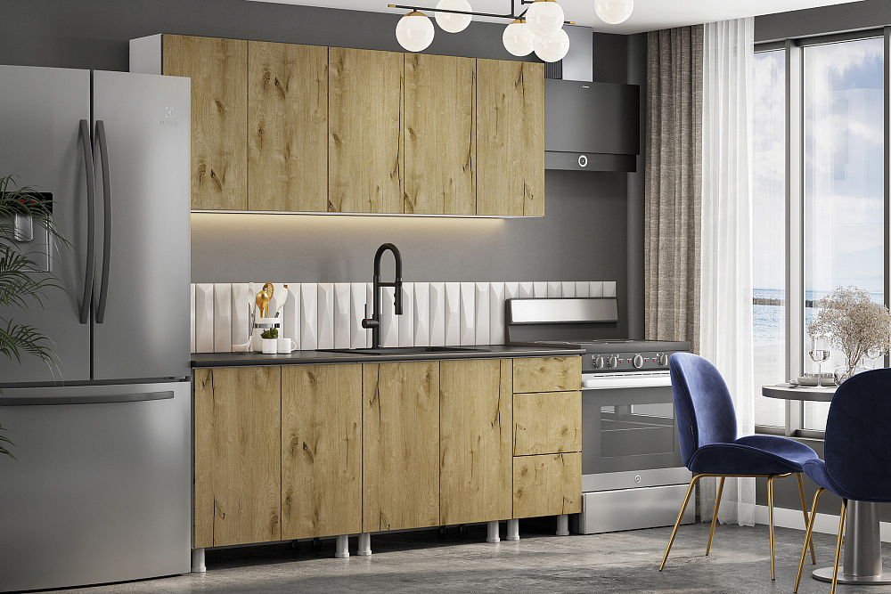 Модульная кухня Монора сердце дуба