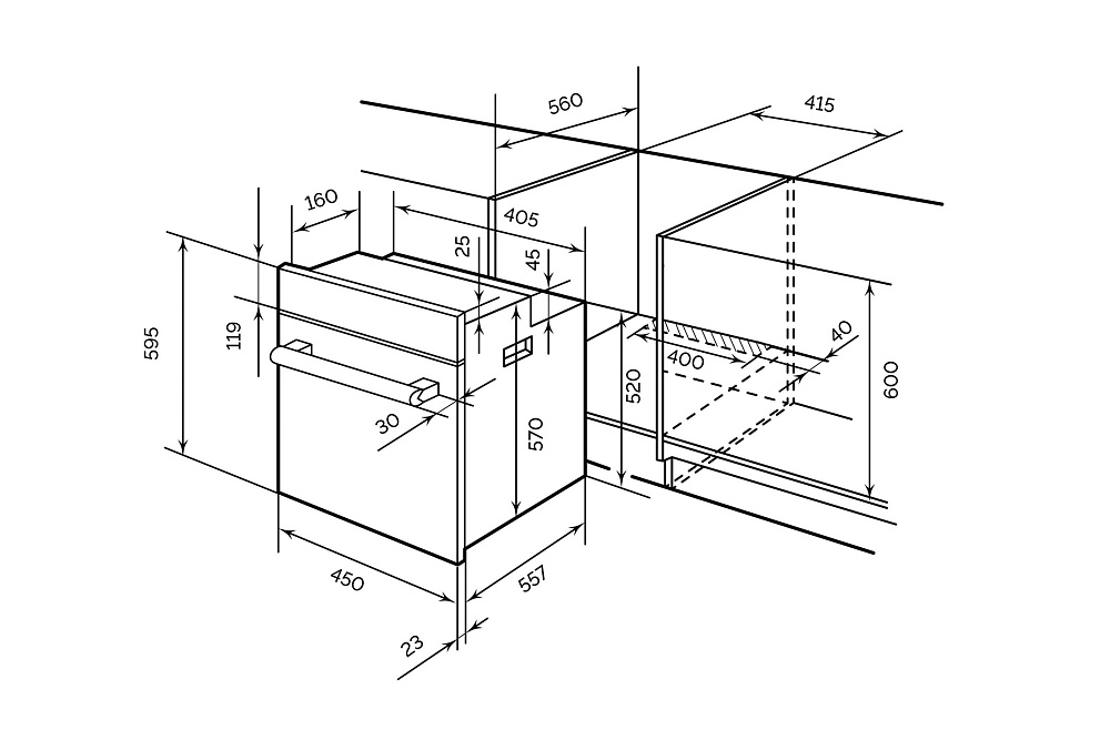 Встраиваемый духовой шкаф EDM 4540 GR