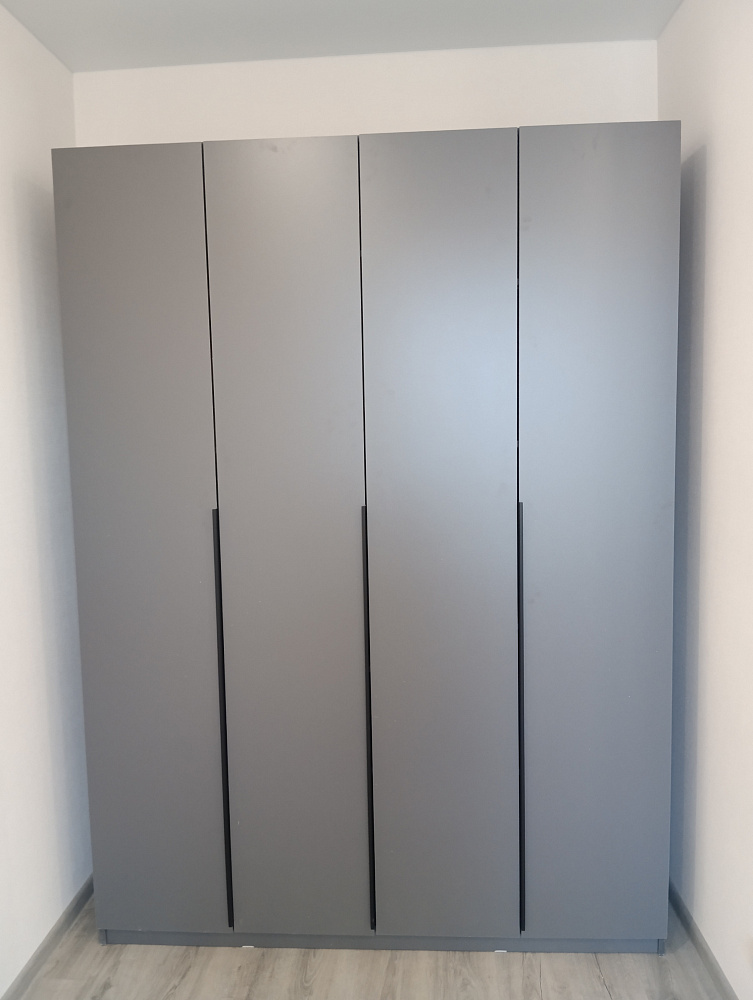 Шкаф 4-х створчатый Тивина графит серый