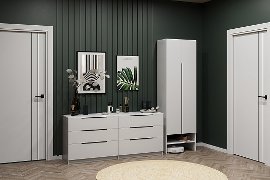 Прихожая Тивина №5 белый текстурный