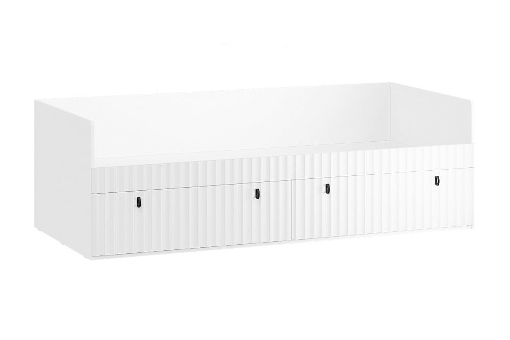 Кровать Тиффани 0.9 м белый снег / белый софт