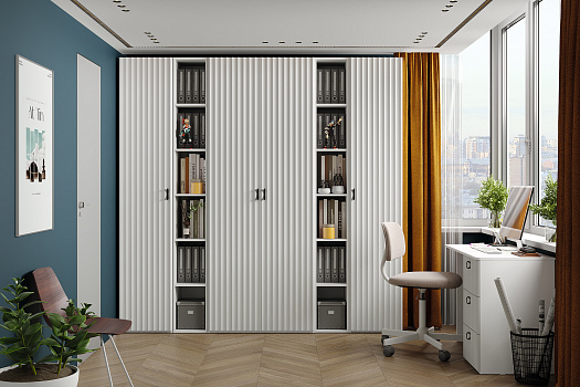 Детская стенка №2 Тиффани белый снег / белый софт