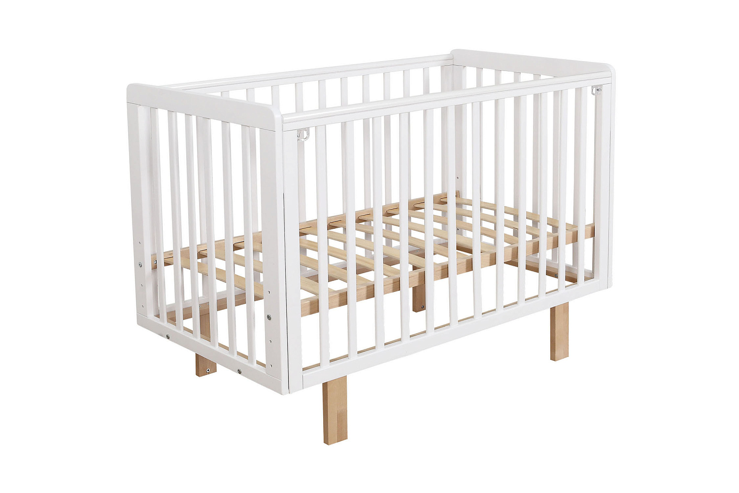 Кроватка детская Онвик белая / береза