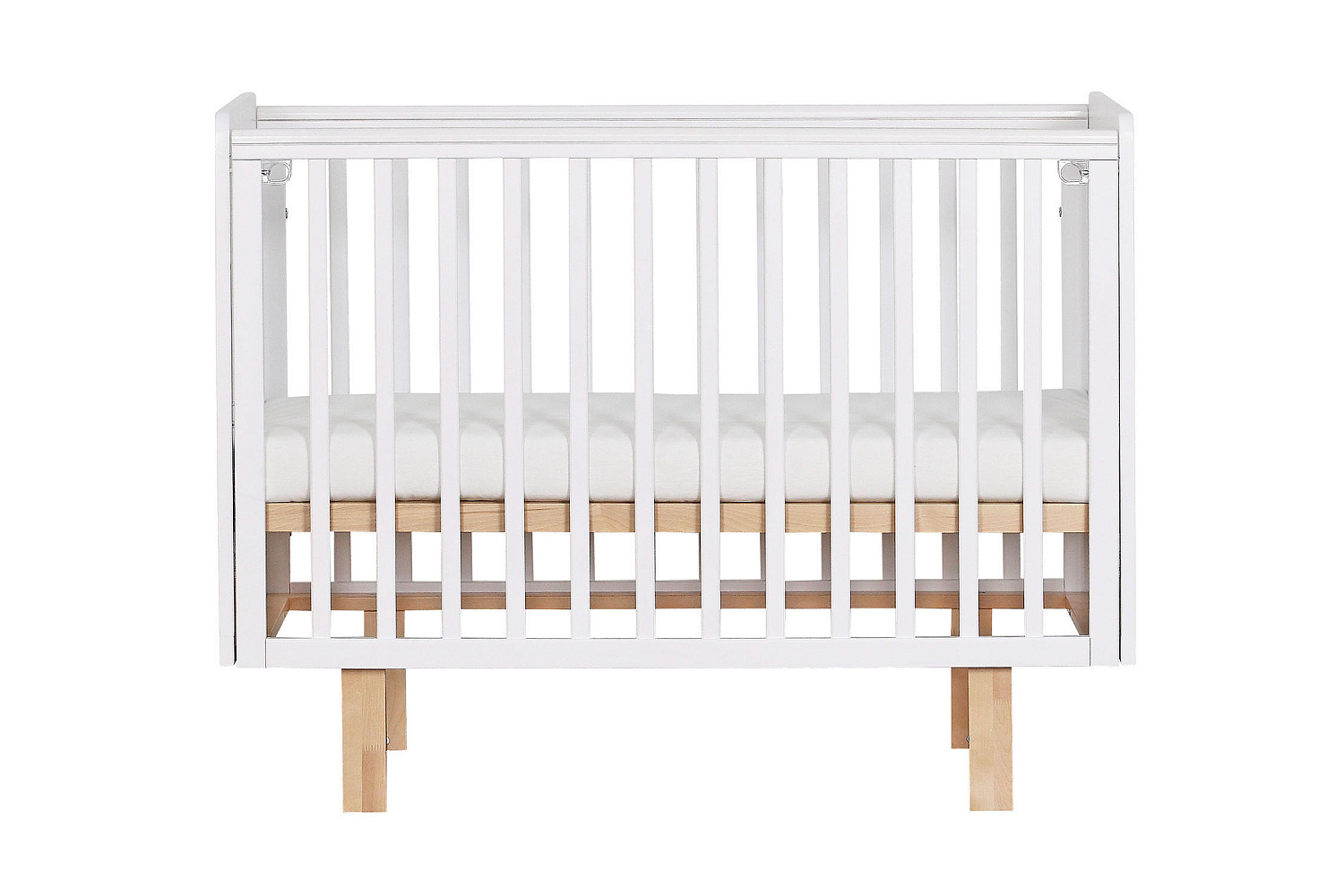 Кроватка детская Онвик белая / береза