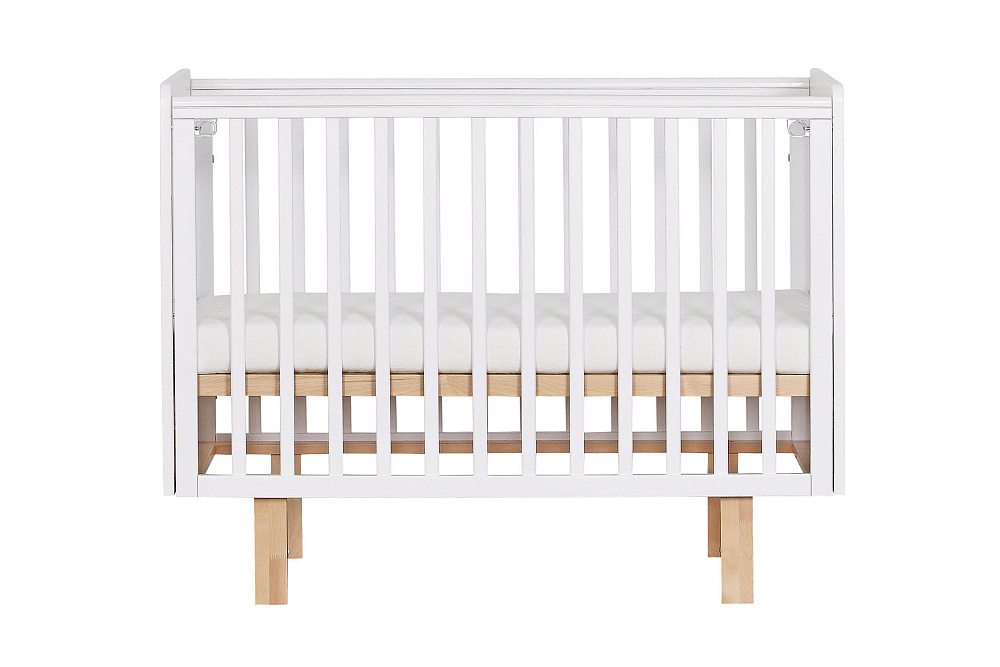 Кроватка детская Онвик белая / береза