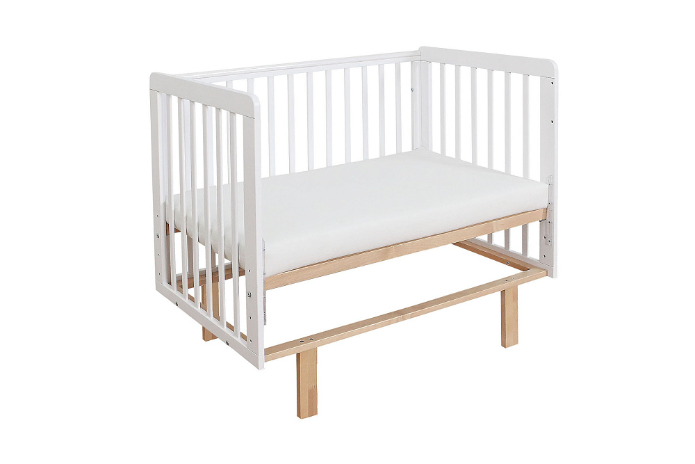 Кроватка детская Онвик белая / береза